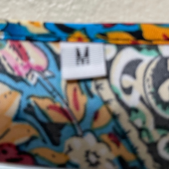 Bohemian Paisley Print V-neck Dress M Multicolor - Picture 3 of 5